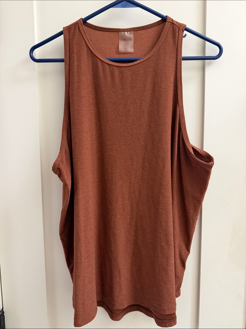 Casual Rust Scoop Neck Tank Top - Unbranded